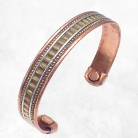 Bracelet avec aimants dentelé - Bracelet Magnétique en Cuivre
