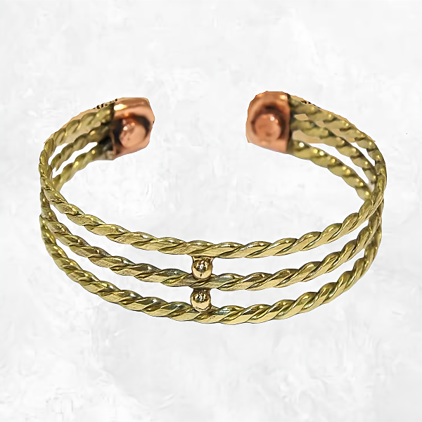 Bracelet magnétique laiton et cuivre avec aimants