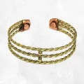 Bracelet magnétique laiton et cuivre avec aimants - Bracelet Magnétique en Cuivre