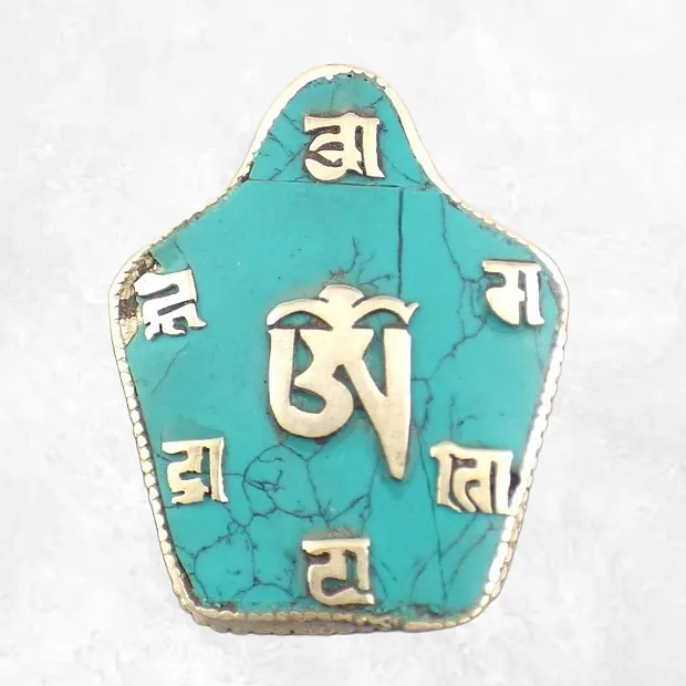 Pendentif tibétain Ghau Om mani pedme hum - Pendentifs tibétains bouddhistes