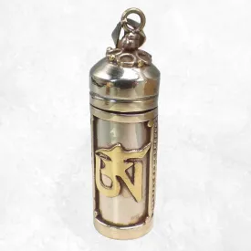 Bijou tibétain pendentif tube poison Om tibétain - Pendentifs tibétains bouddhistes