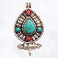 Pendentif Bouddhiste Ghau poison forme goutte - Pendentifs tibétains bouddhistes