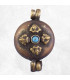 Pendentif tibétain Ghau double dorjé patiné bronze
