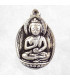Bijou pendentif Bouddha en métal blanc