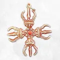 Pendentif tibétain DOUBLE DORJE - Pendentifs tibétains bouddhistes
