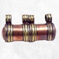 Pendentif tibétain tube en cuivre Bijoux tibetains bouddhistes 2670