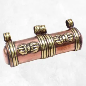 Pendentif tibétain tube avec dorjé - Pendentifs tibétains bouddhistes