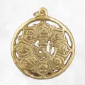 Pendentif tibétain mandala en laiton - Pendentifs tibétains bouddhistes