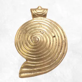 Conque tibétaine pendentif spirales à droite - Pendentifs tibétains bouddhistes