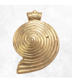 Pendentif tibétain conque – Spirale droite en laiton du Népal