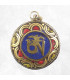 Pendentif orné du Om tibétain couleur lapis lazuli