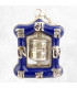 Pendentif tibétain Moulin à prières imitation Lapis lazuli
