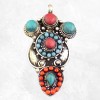 Pendentif tibétain style antique Pendentifs tibétains bouddhistes antic 1