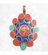 Pendentif tibétain laiton Yeux de Bouddha