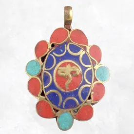 Pendentif tibétain laiton Yeux de Bouddha - Pendentifs tibétains bouddhistes