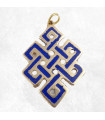 Pendentif Noeud sans fin en lapis lazuli Pendentifs tibétains bouddhistes ref 3505