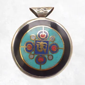 Bijou tibétain pendentif réversible double Dorjé - Pendentifs tibétains bouddhistes