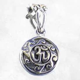Petit pendentif tibétain argent Om - Pendentifs tibétains bouddhistes