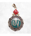 Bijou tibétain pendentif Om pierre fantaisie Bijoux tibetains bouddhistes BHP101.1