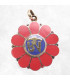 Bijou tibétain fleur imitation corail