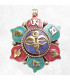 Pendentif tibétain Fleur Yeux du Bouddha