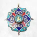 Pendentif bouddhiste Dorjé et Om - Pendentifs tibétains bouddhistes