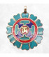 Pendentif tibétain symboles bouddhistes