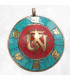 Bijou tibétain pendentif rond Om mantra