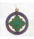 Pendentif Kalachakra turquoise et lapis lazuli