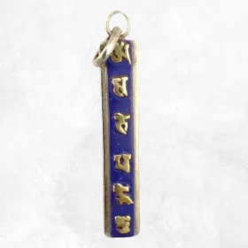 Pendentif tibétain réversible Mantra de Chenrezi-dt - Pendentifs tibétains bouddhistes