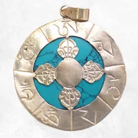 Bijou tibétain pendentif double dorje - Pendentifs tibétains bouddhistes