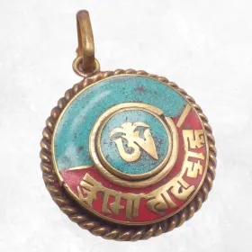 Pendentif tibétain mantra de Chenrezi-dr - Pendentifs tibétains bouddhistes
