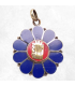 Pendentif tibétain fleur Kalachakra