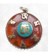Pendentif tibétain réversible symbole Om Pendentifs tibétains bouddhistes BHP49.1