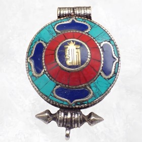 Pendentif bouddhiste ghau Kalachakra