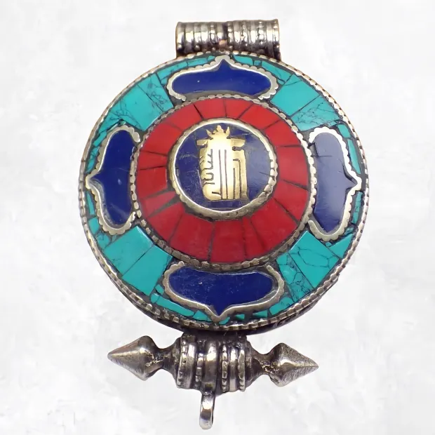 Pendentif bouddhiste ghau Kalachakra - Pendentifs tibétains bouddhistes