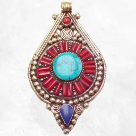 Bijou Pendentif népalais ethnique - Pendentifs tibétains bouddhistes