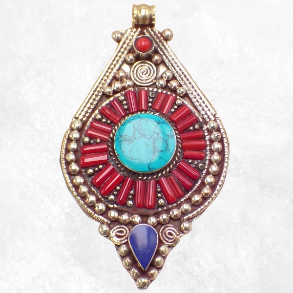 Bijou Pendentif népalais ethnique