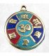 Pendentif tibétain médaillon Om ou kalachakra