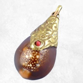 Pendentif tibétain Népalais Coquillage