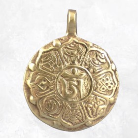 Pendentif tibétain bouddhiste en laiton