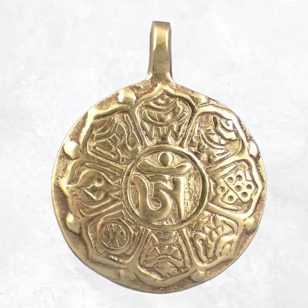 Pendentif tibétain bouddhiste en laiton