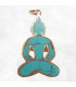 Pendentif tibétain Bouddha laiton turquoise