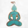 Pendentif tibétain Bouddha laiton turquoise - Pendentifs tibétains bouddhistes