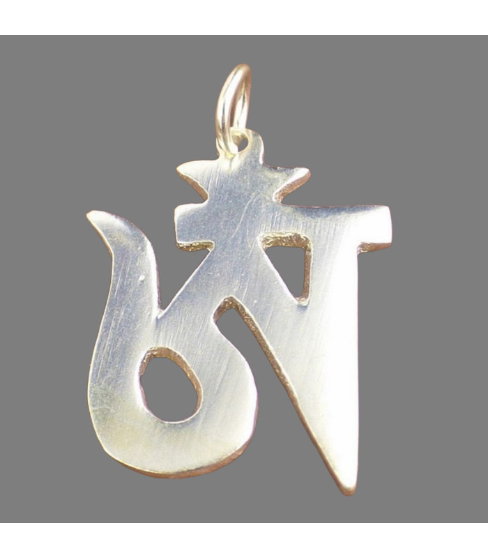 Pendentif tibétain avec le symbole OM Bijoux tibetains bouddhistes ref 2342