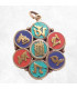 Bijou tibétain pendentif Kalachakra et mantra Bijoux tibetains bouddhistes 5445