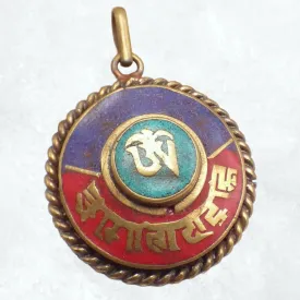 Pendentif tibétain Mantra de Chenrezi-dq - Pendentifs tibétains bouddhistes