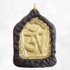 Collier tibétain Om bouddhiste métal et cuir