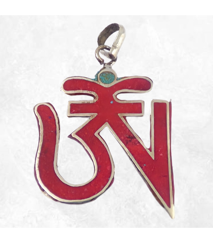 Pendentif tibétain symbole Om Bijoux tibetains bouddhistes BHP47