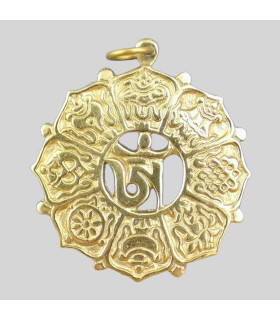 Pendentif bijou tibétain en laiton Om